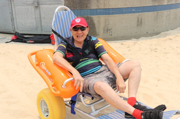 Ken-beach-wheelchair Ken in wheelchair on the beach